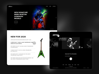 Jackson Guitars Website Redesign Concept