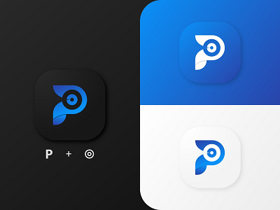 Perfectus APP Icon app design app icon app logo blue gradient goal goal app gradient gradient icon gradient logo icon logo logodesign minimalistic p icon p logo target target icon target logo