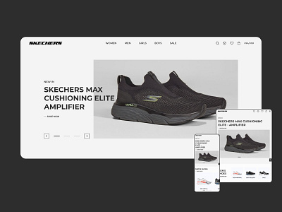 Skechers Website Redesign ecommerce hero page main page product page redesign shop shopping ui design ux design webdesign website