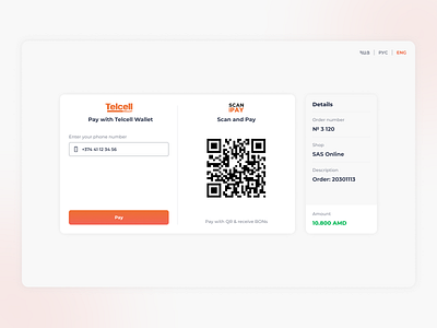 Telcell Web Payment Method Redesign