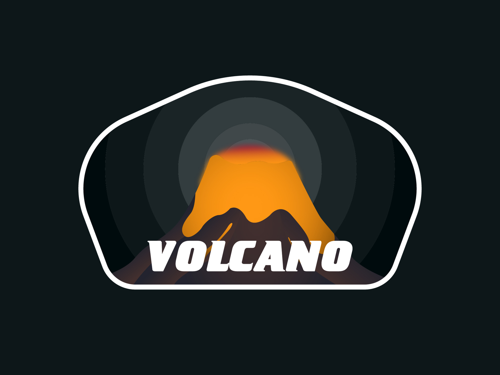 Volcano illustration by Georgi Danielyan on Dribbble