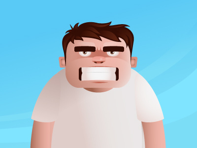 Mike angry character design game illustration mike mobile