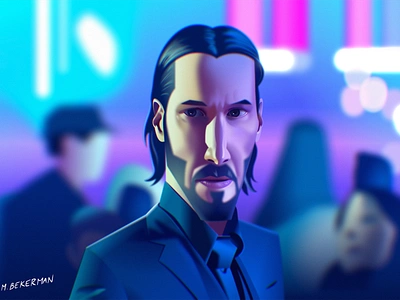 John Wick - Figma illustration 2d character illustration vector