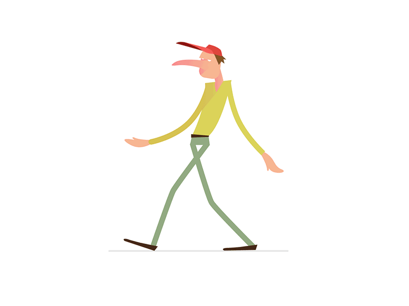 Long Guy Walk Cycle by bek on Dribbble