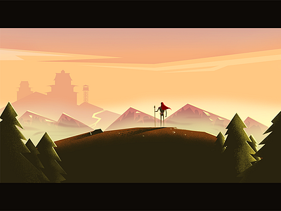 The Search art direction character game gaming illustration landscape oriental stylized vizdeb