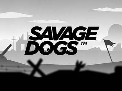 Savage Dogs key art branding illustration logo