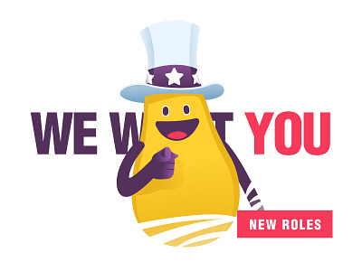 We want you! 2d character concept illustration