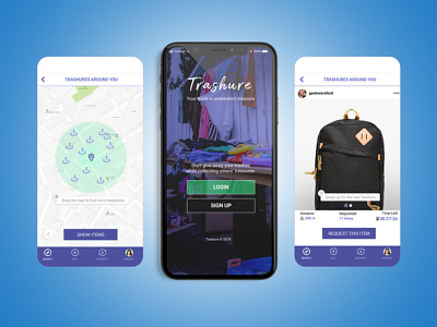 Trashure - Swap Marketplace App app app design branding digital ios marketplace typogaphy ui ux