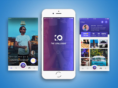 K.O. The Challenge App app app design app ui ux branding digital ios logo logo design