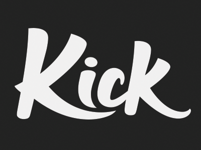 Kick brush hand lettering kick lettering logo type typography