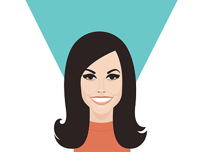 Mary Tyler Moore character icon illustration mary tyler moore portrait television tv vector