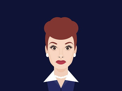 Lucy hollywood icon illustration lucille ball lucy portrait television vector