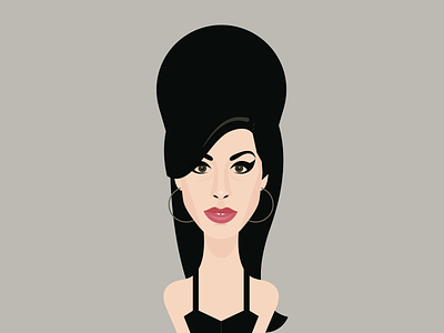 Amy Winehouse amy winehouse character icon illustration jazz music portrait singer vector