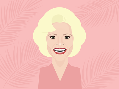 Betty White betty white hollywood icon illustration portrait television the golden girls vector