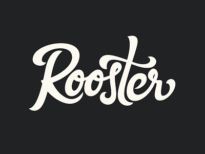 Rooster brush calligraphy hand lettering lettering logo rooster script type typography vector