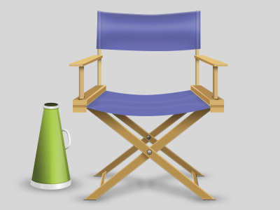 Director's Chair chair icon movie photoshop