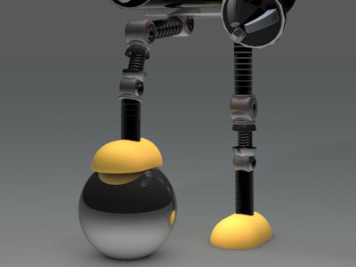 The player c4d character cinema 4d metal robot