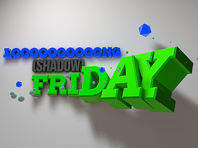 Friday (finally) :D 3d atwork c4d cinema 4d friday long shadow typography