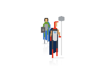 Agents character creative pixel red