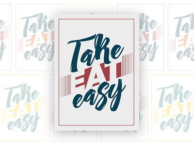 TakeEATeasy eat lettering logo script vintage