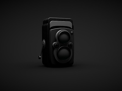 Rolleiflex (sort of..) 3d black camera cinema4d dark noir rolleiflex