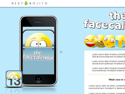 The Facecalendar Website app calendar iphone webdesign website