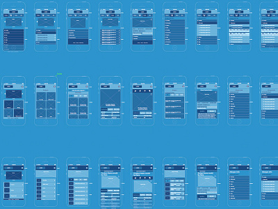 Mobile Wires ai blueprint illustrator ios ios7 iphone ui website wireframes wires