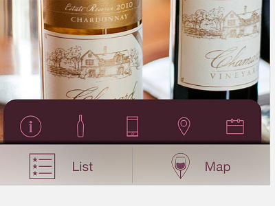 Tab app button icons ios map navigation sketch tabs wine