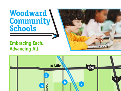 Woodward Community Schools Logo & Ad concept logo
