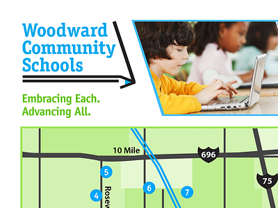 Woodward Community Schools Logo & Ad