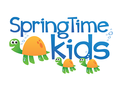 Springtimekidslogo animals illustration kids logo vector