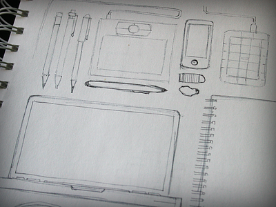 Tools of the Trade - Initial Sketch ink pen sketch