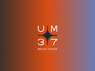 UM37 Media House audiovisual brand identity color design futuristic gradient logo symbol