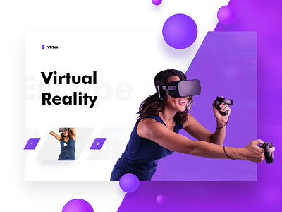 Virtua - Excercise 01 - Freebie adobe xd download experimental freebie landing oculus ui virtual virtual reality vr xd