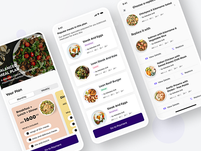 Food delivery app - meal plan page figma food delivery food order ios app iphone x meal meal plan product design