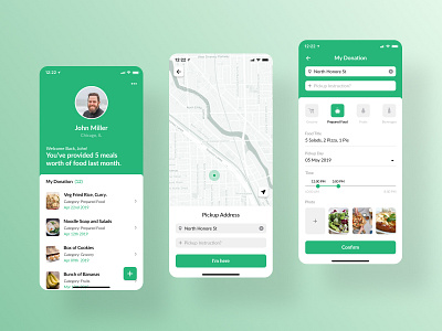 Food donation app app design figma food food app inspiration ios app iphone x map ui mobile app ui