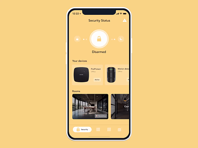 AJAX systems - concept prototype animation app figma ios app iot iphone x mobile app product design security smart home smarthome surveillance ui ux animation