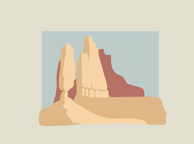 Moab color color study design digital drawing graphic illustration moab national park