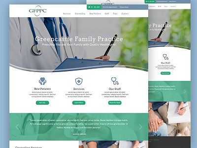 Greencastle Family Practice Website doctors office layout web design