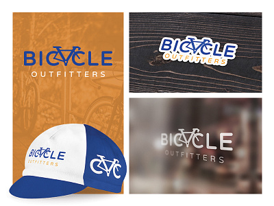 Bicycle Outfitters Logo bike shop branding cycling logo