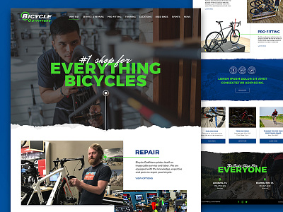 Bicycle Outfitters bikes cycling web design