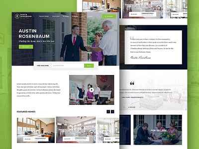 Austin Rosenbaum Realtor homepage realtor web design