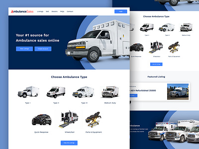 Ambulance Sales ambulance car sales homepage web design