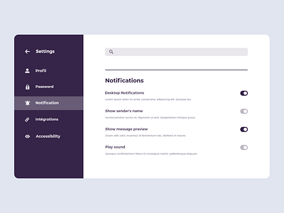 Daily UI 007 - Settings adobe xd daily daily 100 challenge daily ui dailyui dailyui007 dailyuichallenge design designer settings settings page settings ui ui uidesign uiux ux