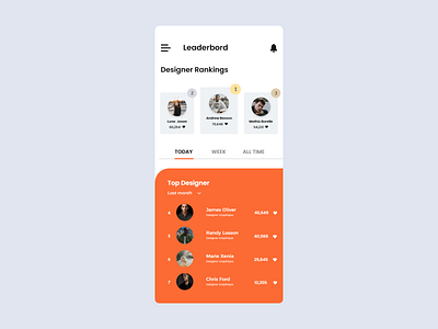 Daily UI 019 - Leaderboard adobe xd clean conception ux daily daily 100 challenge daily ui dailyui dailyui019 dailyuichallenge day deisgner design designui leaderboards ui uidesign ux