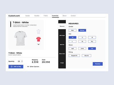 Daily UI 033 - Customize Product