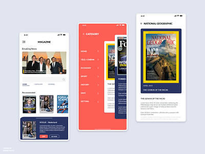 Mobile application - Magazine application conception magazine ui uidesign
