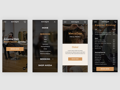 Mobile Mockups Hair Salon