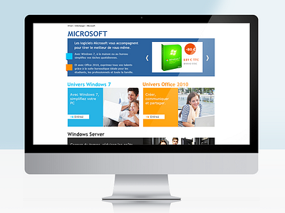 Mini-site Microsoft photoshop webdesign