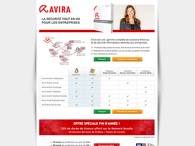 Webdesign : Landing Page Avira photoshop webdesign